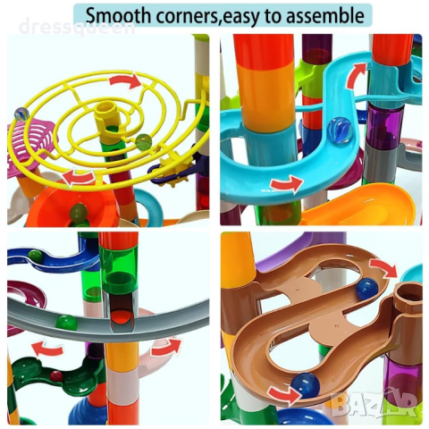 8107 Играчка конструктор писта със светещи топчета - комплект 200 части, снимка 2 - Коли, камиони, мотори, писти - 44615258