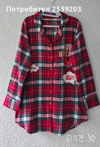 Дамска карирана риза-туника размер 38-40, снимка 6 - Ризи - 52637370