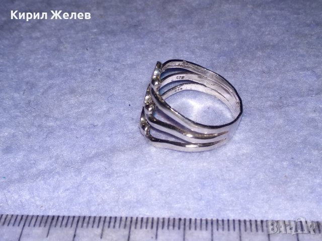 АЖУРЕН ЕМАЙЛИРАН ФЕШЪН СРЕБЪРЕН ПРЪСТЕН СРЕБРО 925 ДИЗАЙНЕРСКО АРТ БИЖУ 38436, снимка 4 - Пръстени - 41388974