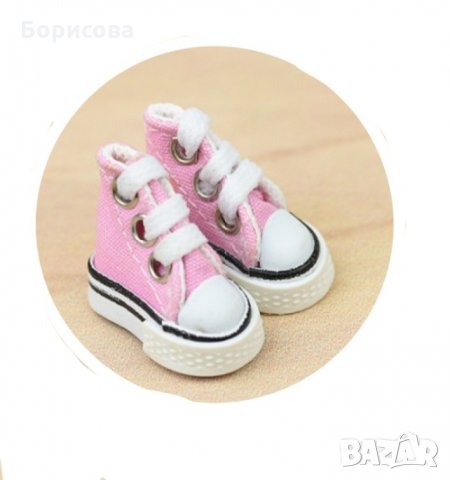 Обувки, кецове 3.5см за кукла, играчка, аксесоари за амигуруми, снимка 12 - Други - 34407002