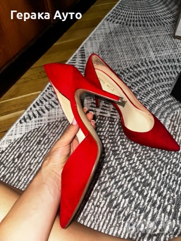 Дамски токчета Nine West, червени, снимка 3 - Дамски елегантни обувки - 51302583