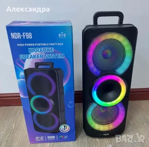 Караоке тонколона Double 8", снимка 6 - Bluetooth тонколони - 49189544
