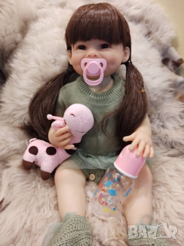 Кукла реборн 55см, реалистична силиконова кукла, преродено бебе, снимка 5 - Кукли - 52083038