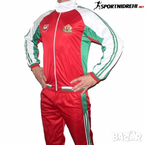 Мъжки спортен екип БЪЛГАРИЯ, бяло, зелено, червено, полиестер, снимка 5 - Спортни дрехи, екипи - 42244082