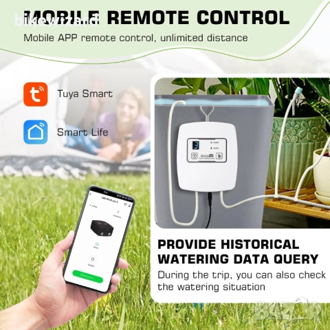 WIFI автоматична система за капково напояване НОВА, снимка 4 - Напояване - 52013590
