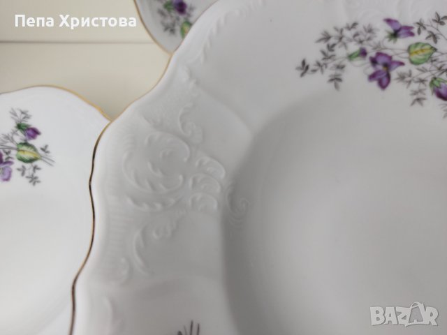 Порцеланов сервиз за разядки Bernadotte, Чехия., снимка 4 - Прибори за хранене, готвене и сервиране - 40686043