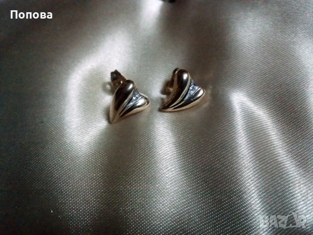 Руски златни обеци  с диаманти, снимка 10 - Обеци - 39648406