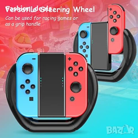 Нов Комлект Mooroer състезателен волан съвместим с Nintendo Switch/Switch OLED Joy/Деца Игра, снимка 8 - Други игри - 41261027