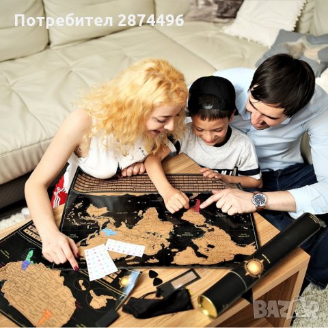 СВЕТОВНА СКРЕЧ КАРТА ДЕЛУКС Код ; Черен тубис, снимка 13 - Пана - 34596968