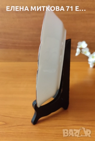 *Limoges France*сервиз за хранене от блестящ бял порцелан платинен кант, снимка 11 - Сервизи - 52136600