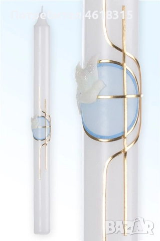 О'Candles Ритуална Бутикова Свещ За Кръщене, Сватба, Причастие, снимка 3 - Декорация за дома - 51999363