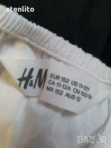 Бяла блузка H&M Размер152, снимка 8 - Панталони - 35931840