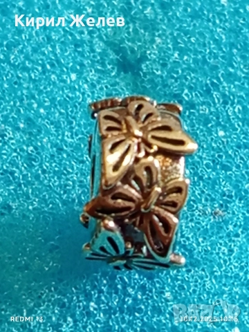 Клипс талисман за гривна Пандора сребро с декорация пеперуди 52418, снимка 4 - Гривни - 52718413