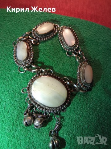 САЧАНЕНА с БЯЛ ИВИЧЕСТ АХАТ ОРИЕНТАЛСКА СТАРИНЕН СТИЛ ОГЪРЛИЦА 5022, снимка 18 - Антикварни и старинни предмети - 29614880