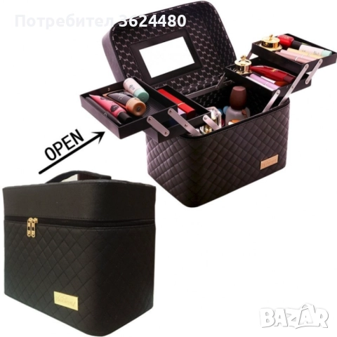 Многофункционално козметично куфарче огледало 2165