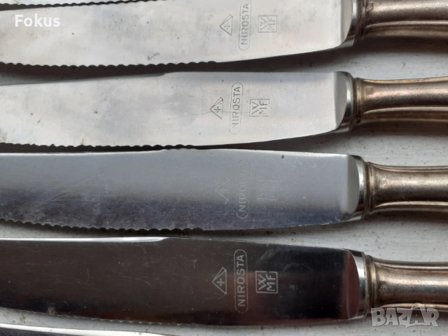 Комплект луксозни маркови дебело посребрени ножове WMF, снимка 3 - Антикварни и старинни предмети - 53498647