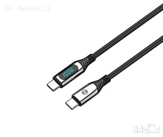 LCD кабел USB-C – USB-C, 100W, 1.0 м, черен – Forever, снимка 4 - USB кабели - 47276041