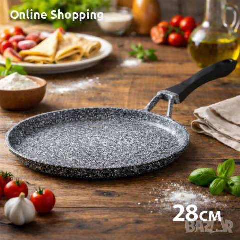 Тиган за палачинки Edenberg EB-3391, EB-3392, EB-3393 - 20см/24см/28см, снимка 4 - Съдове за готвене - 53382869