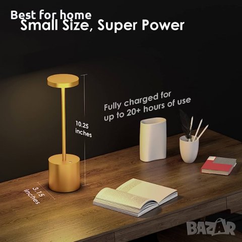 Акумулаторна LED настолна лампа 3 режима Atyhao, снимка 6 - Настолни лампи - 41608485