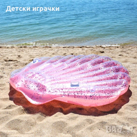 Надуваем остров Розова Раковина INTEX, 178 x 165 x 24 см, снимка 3 - Басейни и аксесоари - 51107220