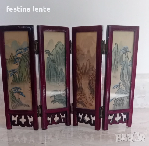 Мини китайски винтидж параван