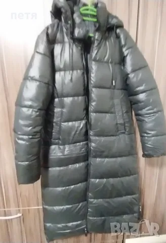 черно дълго яке с качулка , снимка 2 - Якета - 49104469