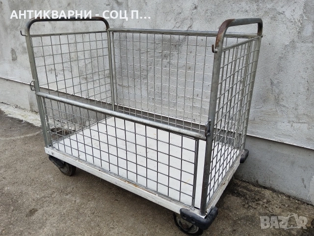 Стара Соц Товарна Количка Панелна Товарна Количка За Складове. / НОМЕР 1637., снимка 2 - Антикварни и старинни предмети - 53688073