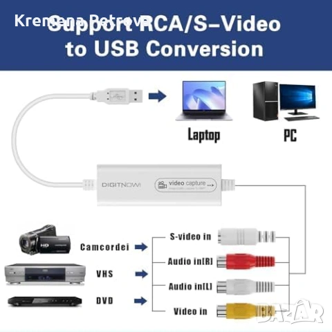 DIGITNOW! Видео конвертор, устройство за видео заснемане, снимка 3 - Друга електроника - 53174477