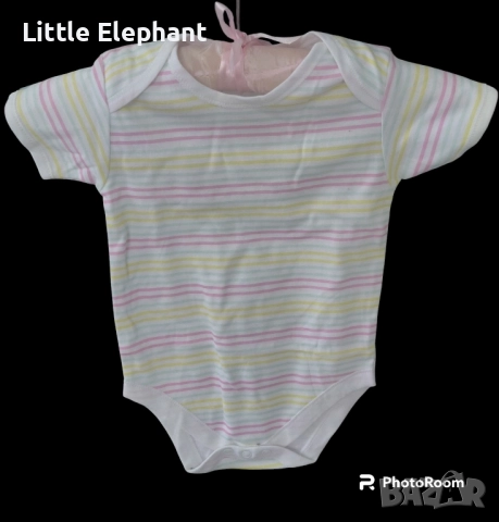Боди с къс ръкав за 12-18 мес мом многоцветно райе
