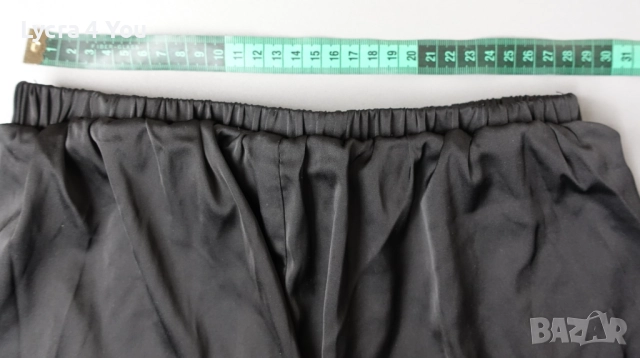 S/M черни сатенени шорти с дантела , снимка 4 - Бельо - 51727031