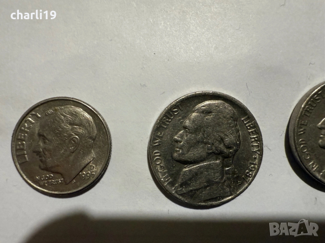 4 американски монети , снимка 4 - Нумизматика и бонистика - 53344354