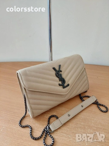 Бежова чанта YSL/SG369, снимка 4 - Чанти - 53788123