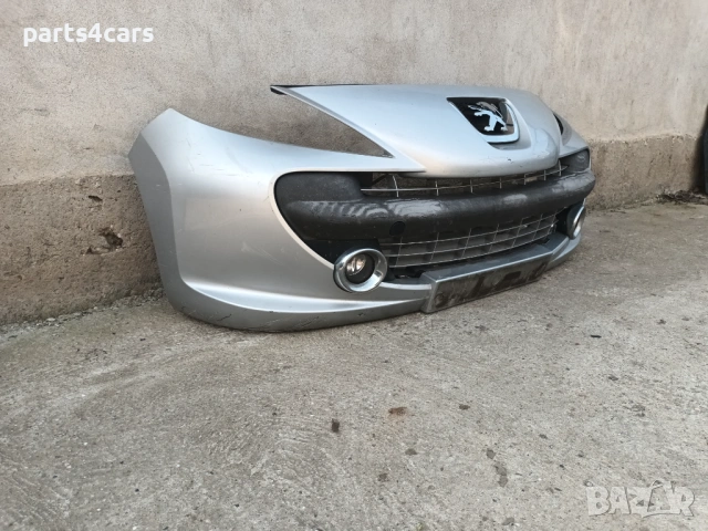 предна броня за пежо 207 06-10 с маска емблема решетка халогени PEUGEOT 207, снимка 2 - Части - 53761159
