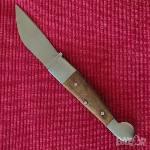 Джобно ножче с дървени чирени. , снимка 2 - Ножове - 53143716