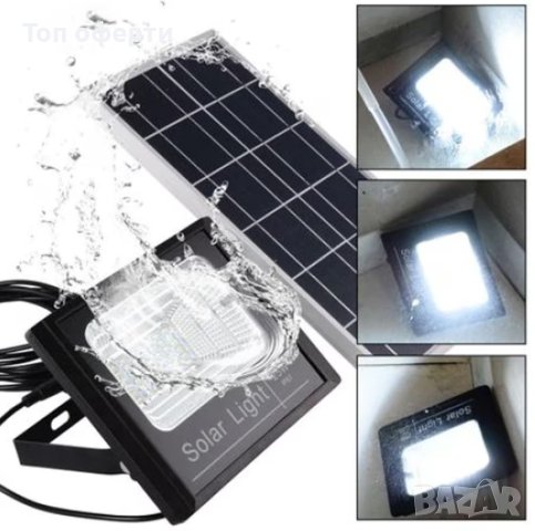 Външна соларна лампа 80W с отделен панел, LED Прожектор, снимка 2 - Соларни лампи - 41026133