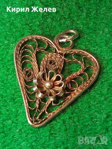 19 Век ФИЛИГРАНЕН АЖУРЕН СРЕБЪРЕН СЪРЦЕВИДЕН РЕТРО МЕДАЛЬОН ВИСОКА ПРОБА СРЕБРО РЪЧНА РАБОТА 32375, снимка 2 - Антикварни и старинни предмети - 38352409