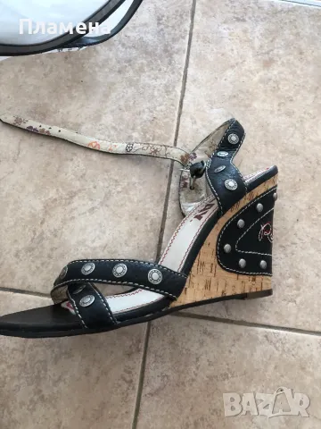 Нови дамски черни сандали Replay 38 номер , снимка 2 - Сандали - 50173250