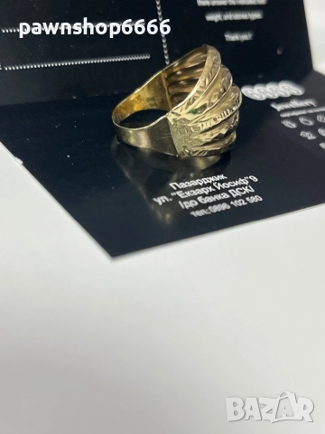 Златен пръстен 14К, снимка 3 - Пръстени - 52522236