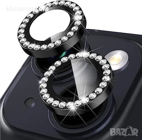 Camera Lens Stone за iPhone 13 / 13 Mini / Тъмносив / Баркод : 2403735, снимка 1 - Стъкла за телефони - 47863752