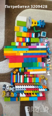 LEGO DUPLO – 450 части + 2 големи подложки, фигурки и животни, снимка 3 - Конструктори - 53403893