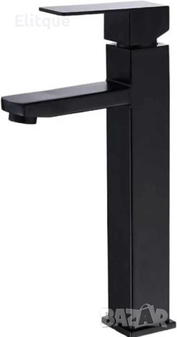 Стилен смесител за мивка за баня, неръждаема стомана, черен, снимка 2 - Други стоки за дома - 52854069