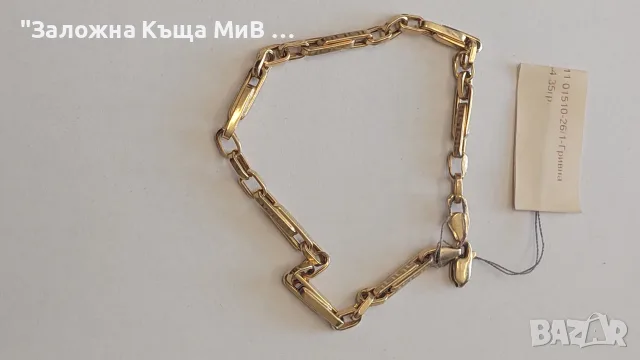 Златна Гривна 4,35 гр. 14 к. 82 Евро/гр. , снимка 2 - Гривни - 55954030