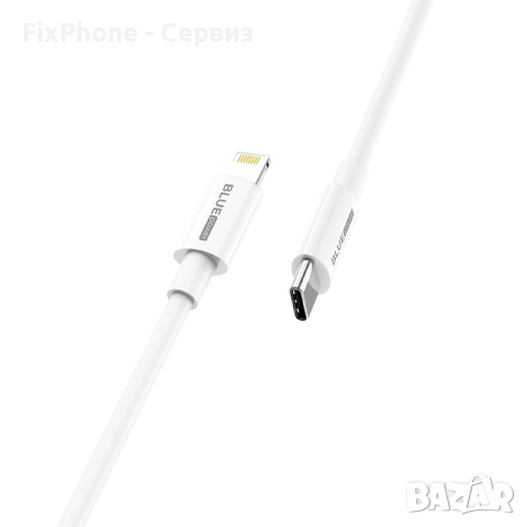 Кабел USB-C - Lightning, BLUE Power BBX36, 1м, 3A, в кутия, Бял , снимка 2 - Оригинални зарядни - 52575692