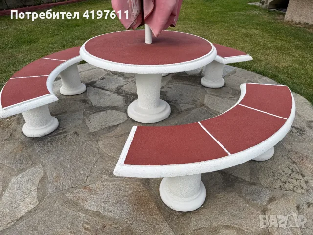 Градинска маса масивна, снимка 3 - Градински мебели, декорация  - 55833503