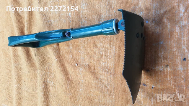 Метална сгъваема лопатка мотика с трион, снимка 2 - Антикварни и старинни предмети - 51012902