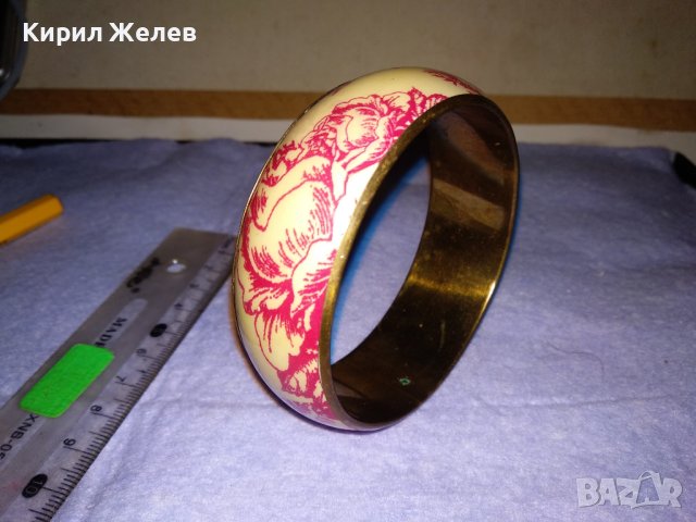 ПРЕКРАСНА ФЛОРАЛНА БРОНЗИРАНА ВИНТИДЖ - АРТ СТИЛ ГРИВНА 38328, снимка 2 - Гривни - 41191869