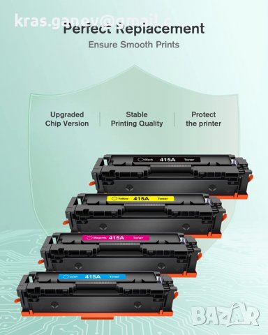 Цветен тонер Laserjet Pro M479dw M479fnw M479fdn M455 4dw M455. 4dn M454 Черно синьо жълто магента, снимка 5 - Принтери, копири, скенери - 39480835