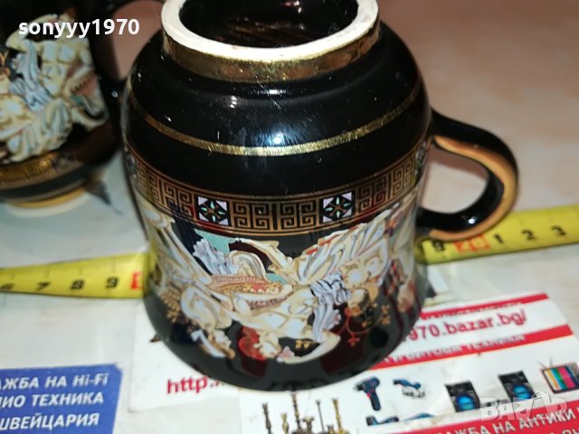 terracotto-hand made 24k gold чаши за кафе-2БР M0306232047, снимка 4 - Колекции - 40939309