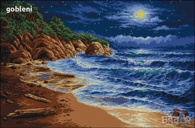 гоблен с ламе "ЗАЛИВЪТ" Д 46; размери/39*26/см.; 23 цвята; 47 лв.., снимка 2 - Гоблени - 42268106