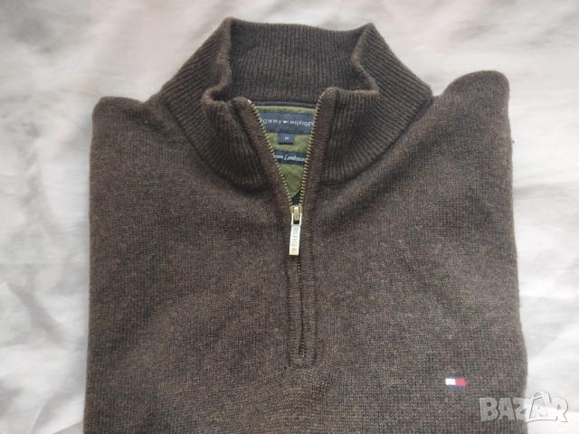 Tommy Hilfiger - 100% оригинален мъжки вълнен пуловер